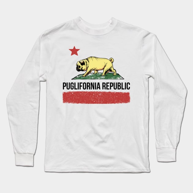 Puglifornia Republic Long Sleeve T-Shirt by huebucket